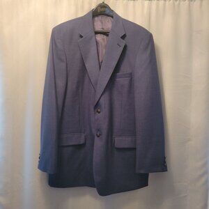 Vintage Cross Winsor Mens Blazer Blue Wool Blend Size 44